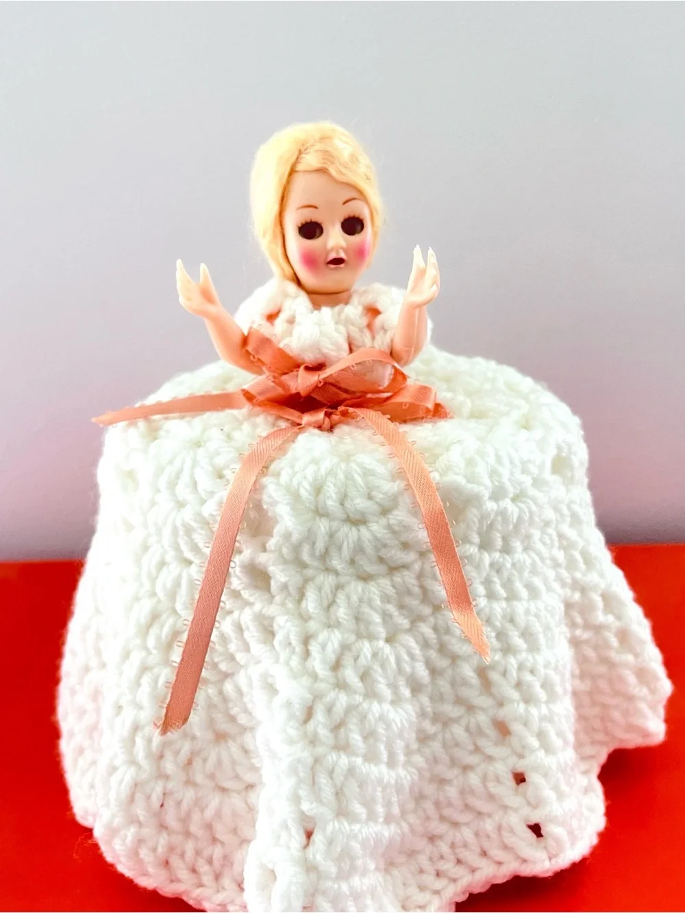 Handmade Crochet Toilet Roll Dolls Barbie Doll Bathroom Kitsch